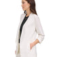 Jaqueta DKNY Essential Open Front Feminina Branca Tamanho Grande