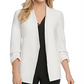 Jaqueta DKNY Essential Open Front Feminina Branca Tamanho Grande