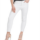 Calça jeans skinny feminina DKNY Everywhere cintura média, branca, tamanho 27