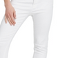 Calça jeans skinny feminina DKNY Everywhere cintura média, branca, tamanho 27