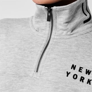Vestido esportivo feminino DKNY com zíper e logotipo, cinza, tamanho grande