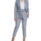 Blazer feminino DKNY com listras de um botão, azul, tamanho 2