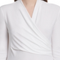 Top feminino DKNY com franzido lateral, branco, tamanho XX-G