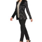Blazer de veludo feminino DKNY, jaqueta para festa, preta, tamanho 4, pequena