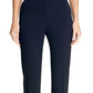 Calça social feminina DKNY Stretch Crepe Essex com perna reta, azul, tamanho 12
