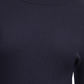 Suéter feminino DKNY com gola alta canelada, preto, tamanho G