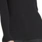 Suéter feminino DKNY com gola alta canelada, preto, tamanho G