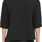 Moletom feminino DKNY Techno Knit Stacked Logo, preto, tamanho pequeno
