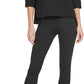 Moletom feminino DKNY Techno Knit Stacked Logo, preto, tamanho pequeno