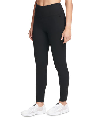 Leggings de compressão de controle de barriga femininas DKNY, tamanho grande, pretas