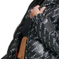 Jaqueta com capuz e estampa de logotipo DKNY feminina, preta, tamanho X-G