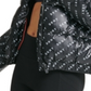 Jaqueta com capuz e estampa de logotipo DKNY feminina, preta, tamanho X-G