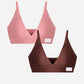 Danskin - 2-pack Brushed Micro Laser Lounge Plunge Bra