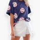 Abln Boutique - Home Run Hitter Sequin Baseball Tee