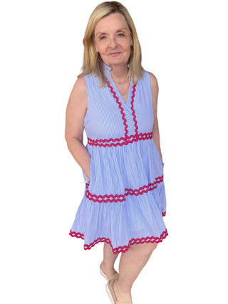 Entro - Vestido curto listrado