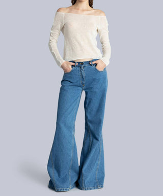 Esthe - Knitted Boat Neck Top