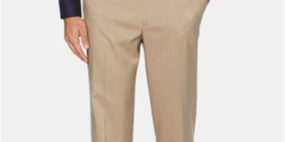 Calça social masculina Perry Ellis Portfolio Slim Fit Performance Stretch Crosshatch, marrom, tamanho 44x29