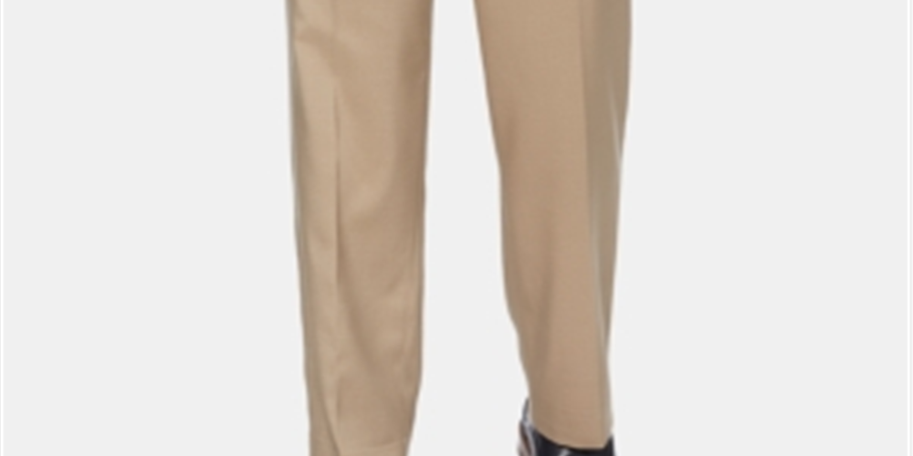 Calça social masculina Perry Ellis Portfolio Slim Fit Performance Stretch Crosshatch, marrom, tamanho 44x29