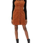 Vestido Macacão Feminino Oat Veludo Cotelê Laranja Tamanho 0