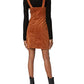Vestido Macacão Feminino Oat Veludo Cotelê Laranja Tamanho 0