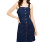 Vestido feminino Oat com botões frontais ajustados, azul, tamanho 12