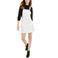 Vestido macacão de veludo cotelê feminino Oat, branco, tamanho 14