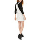 Vestido macacão de veludo cotelê feminino Oat, branco, tamanho 14