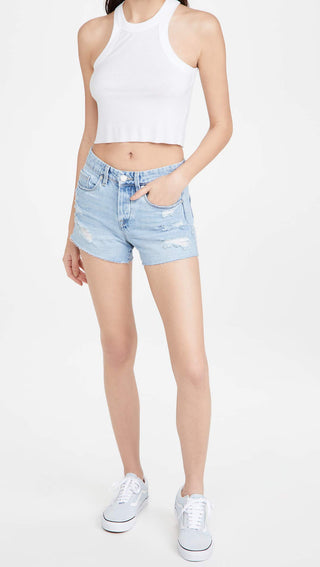 Shorts jeans feminino Read My Lips Indigo da BLANKNYC, tamanho 26