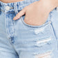 Shorts jeans feminino Read My Lips Indigo da BLANKNYC, tamanho 26