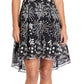 Vestido feminino Adrianna Papell com decote ilusão bordado, azul, tamanho 14