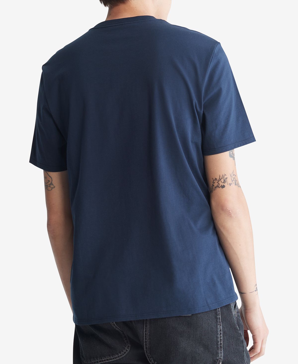 Camiseta Calvin Klein Masculina Estampada Brooklyn Bridge Azul Tamanho Grande