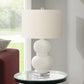 Contemporary Lighting, Ceramic Table Lamp - Cream