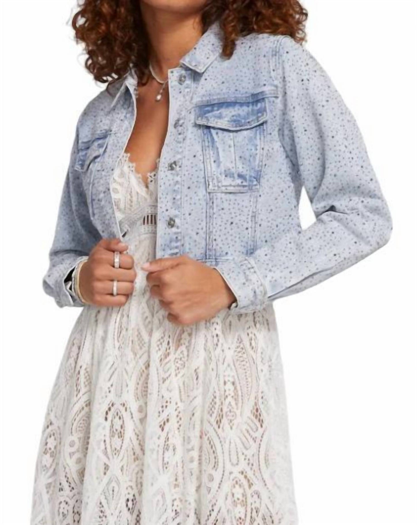 Generation Love - Leona Crystal Denim Jacket
