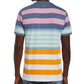 Camiseta masculina original Penguin com listras projetadas, azul, tamanho extragrande