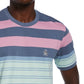 Camiseta masculina original Penguin com listras projetadas, azul, tamanho extragrande