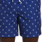 Shorts de banho masculino original Penguin Pete Print azul tamanho médio