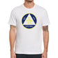 Camiseta masculina original Penguin Triangle Pete, branca, tamanho médio