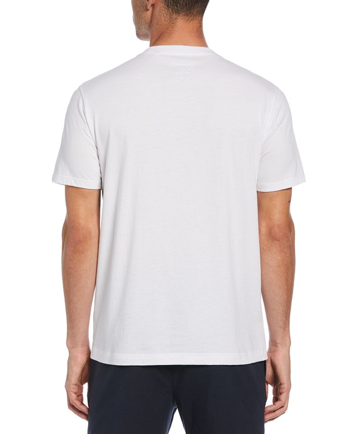 Camiseta masculina original Penguin Triangle Pete, branca, tamanho médio