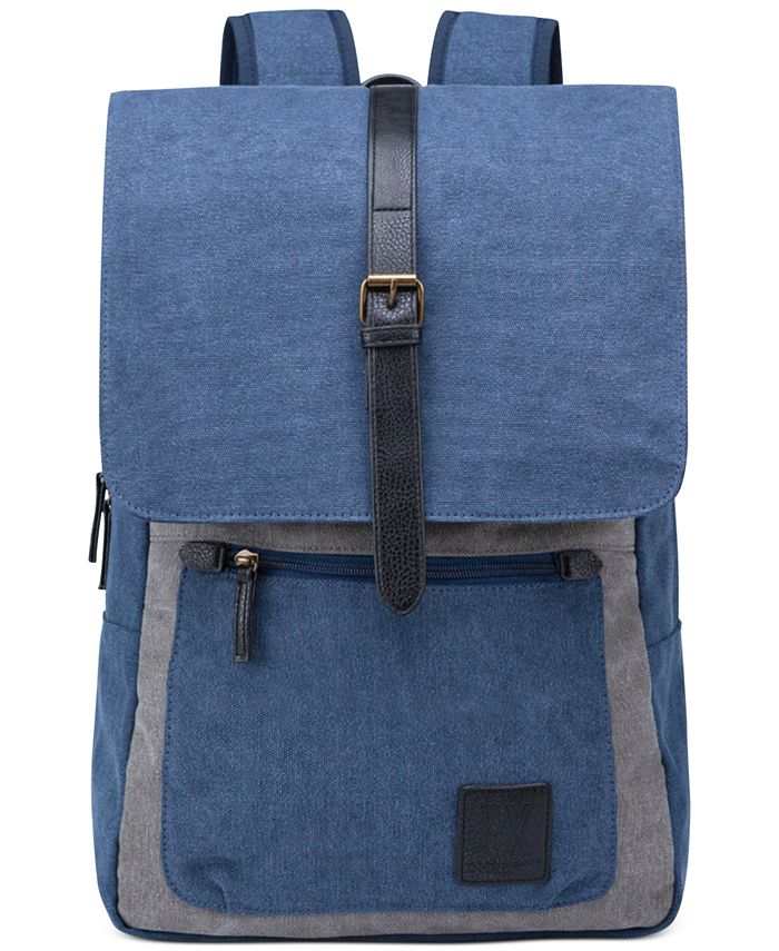 Mochila PX Masculina Lincoln Two Tons Canvas Azul Tamanho Regular