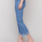 Charlie B - Fringed Hem Cropped Jeans