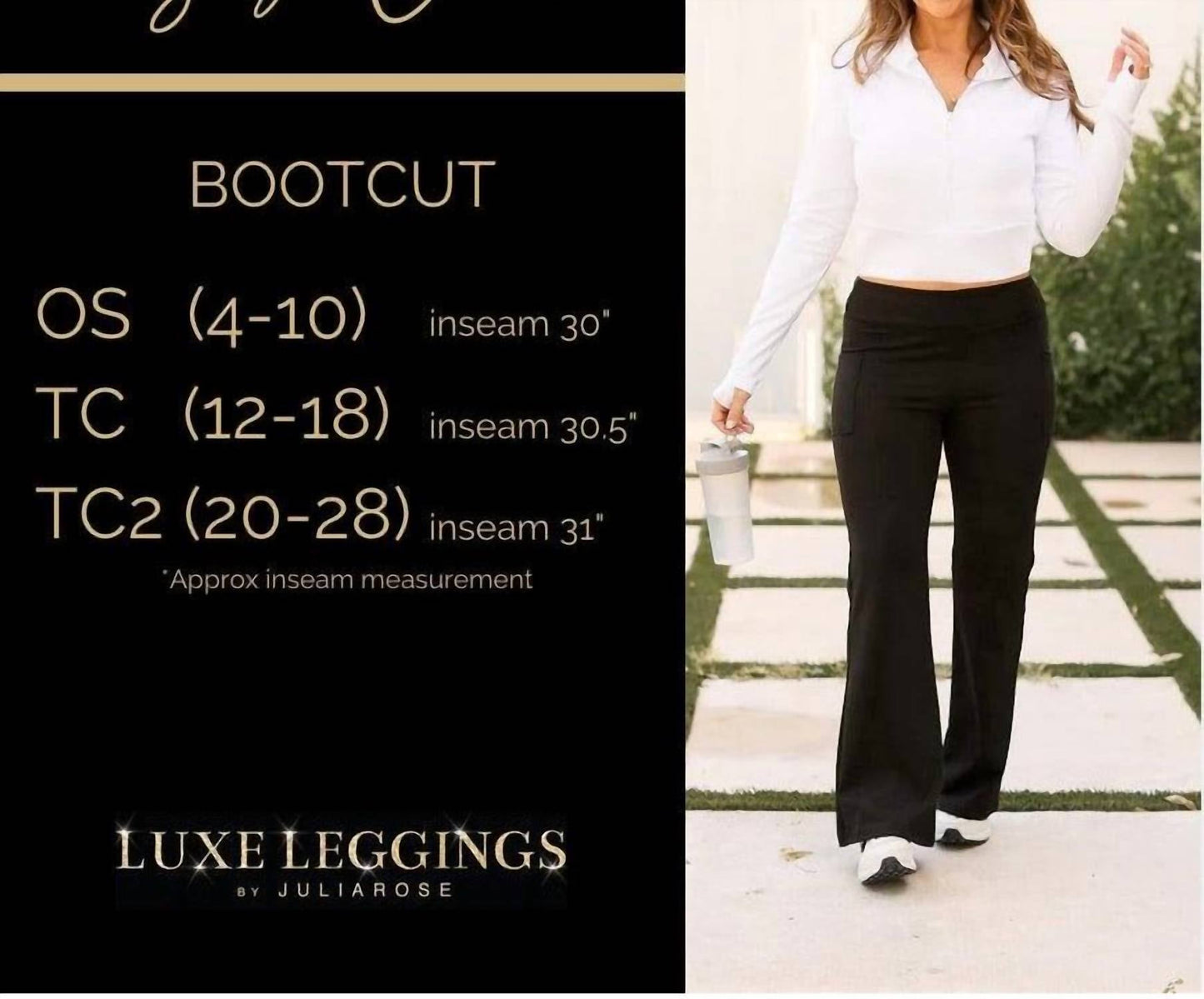 Julia Rose - The Vanessa - 30” Bootcut Leggings