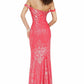 Jovani - Off the Shoulder Fitted Prom Dress
