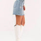 Hidden - Grinded Denim Mini Skirt