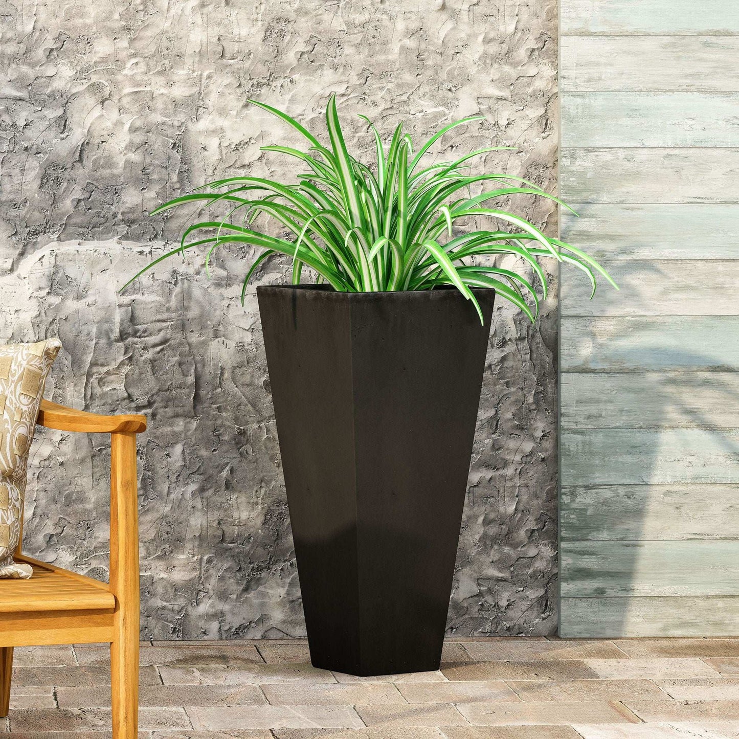 Outdoor Modern Cast Stone Planter