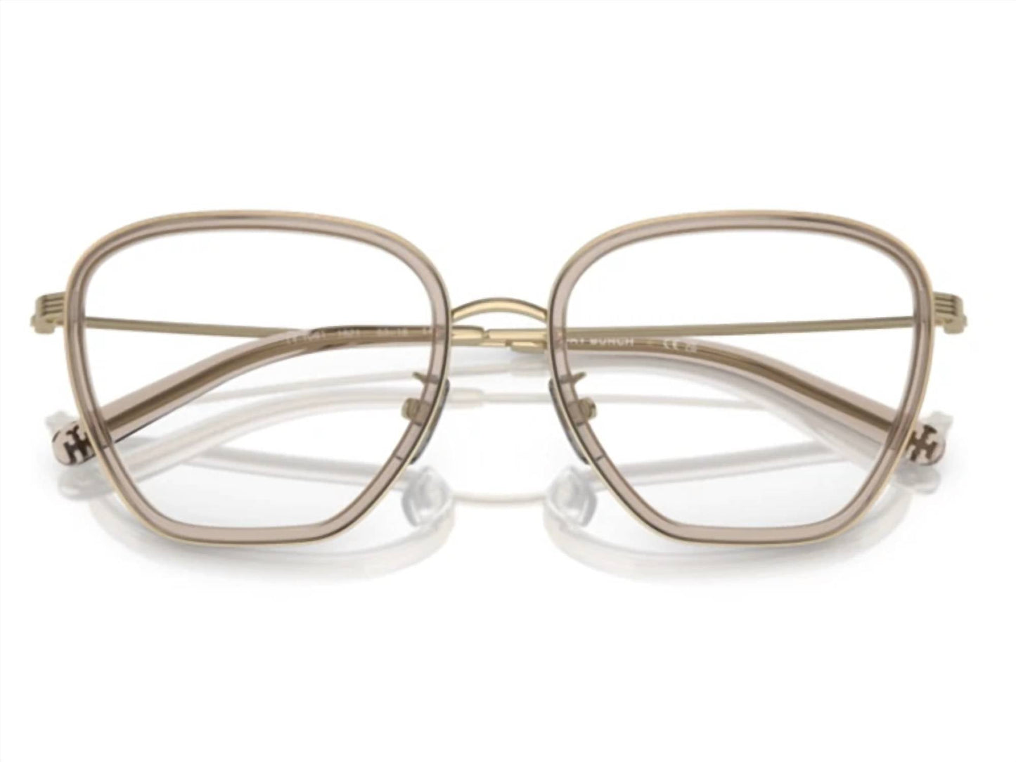 Tory Burch - Women's Transparent Square Non-polarized Eyeglasses