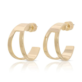 Eklexic - Theo Cut-Out Tapered Hoops