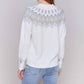 Charlie B - Plush Jacquard Ski Raglan Sweater