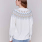 Charlie B - Plush Jacquard Ski Raglan Sweater