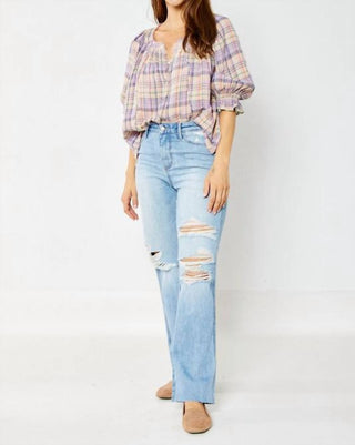 Judy Blue - Rigid 90’s Destroy Straight Leg Jeans