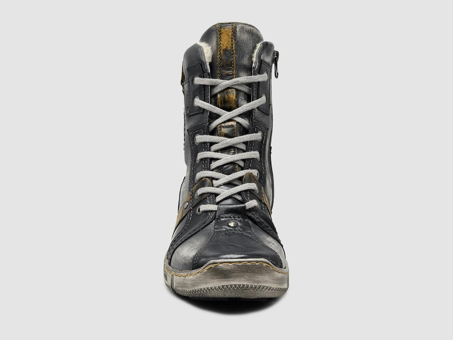 Kcr Group - Men's Tall Comfort Thick Wool Lined Zip-up Leather Boots